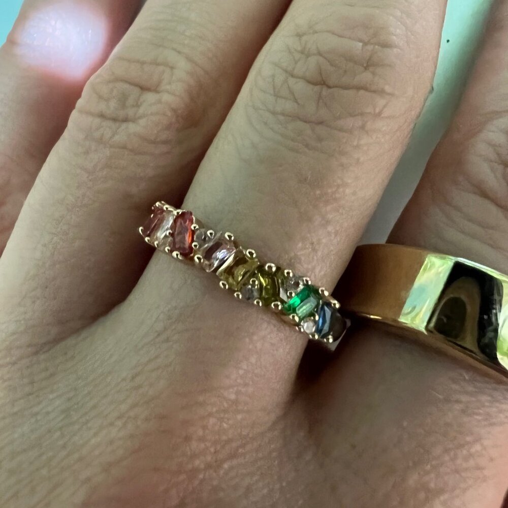 Anthropologie rainbow ring - new